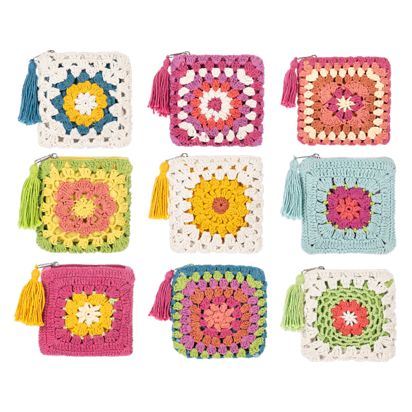Crochet Flower Coin Purse (Sold Separately)