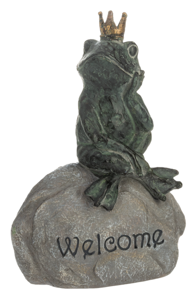 Frog King Garden Stone - Welcome