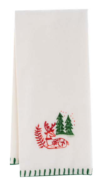Embroidered Holiday Icon Tea Towel (Sold Separately)