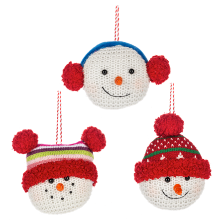 Crochet Snowman Ornaments (Sold Separetaly)