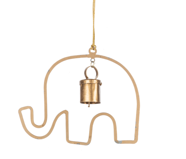 Wirework Holiday Icon with Bell Ornament