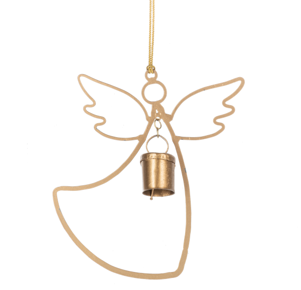 Wirework Holiday Icon with Bell Ornament