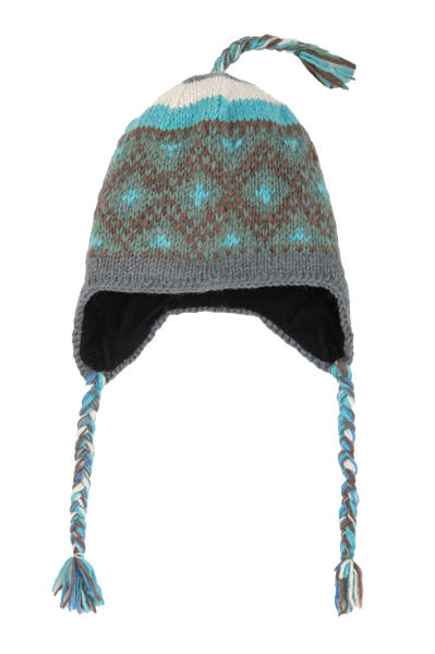 Knit Embroidered Nordic Winter Hat