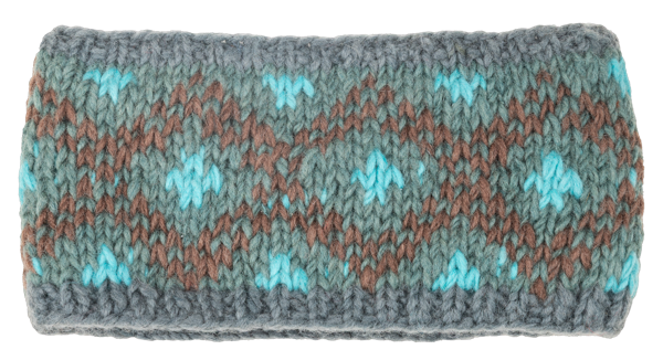 Knit Embroidered Nordic Headband