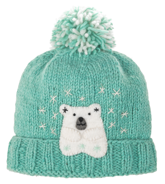 Knit Embroidered Baby Animal Youth Winter Hat