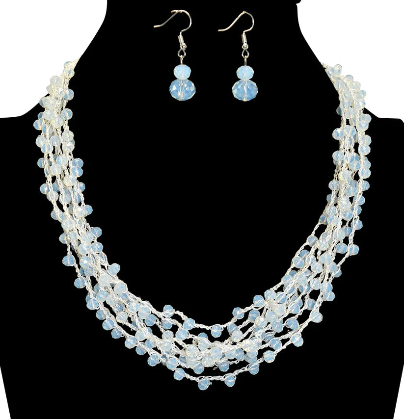Multi Layer White Crystal Set