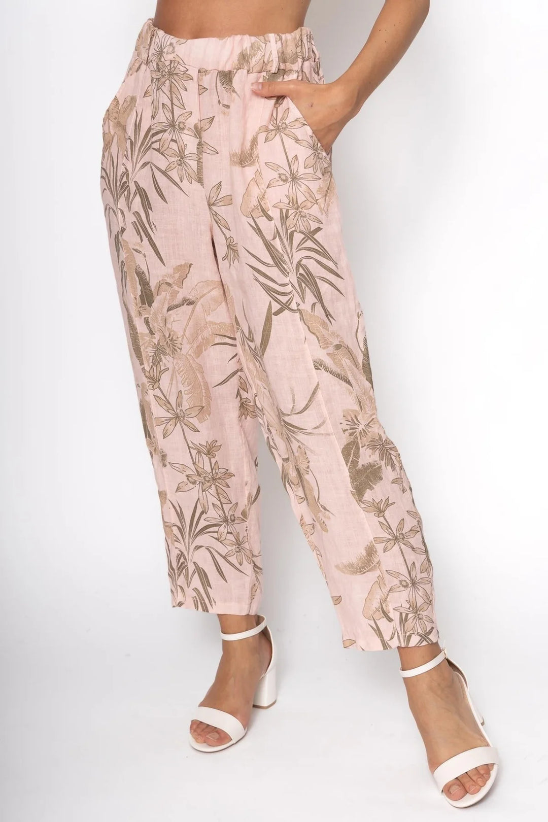 French Linen Pants - Carne