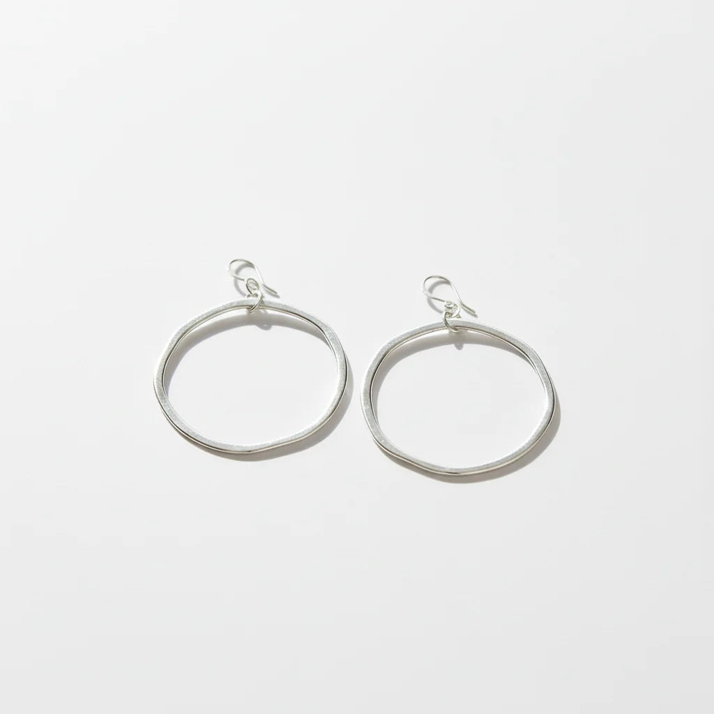 Hoop Earrings In Silver Plate