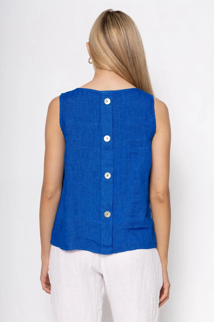French Linen Top - Royal