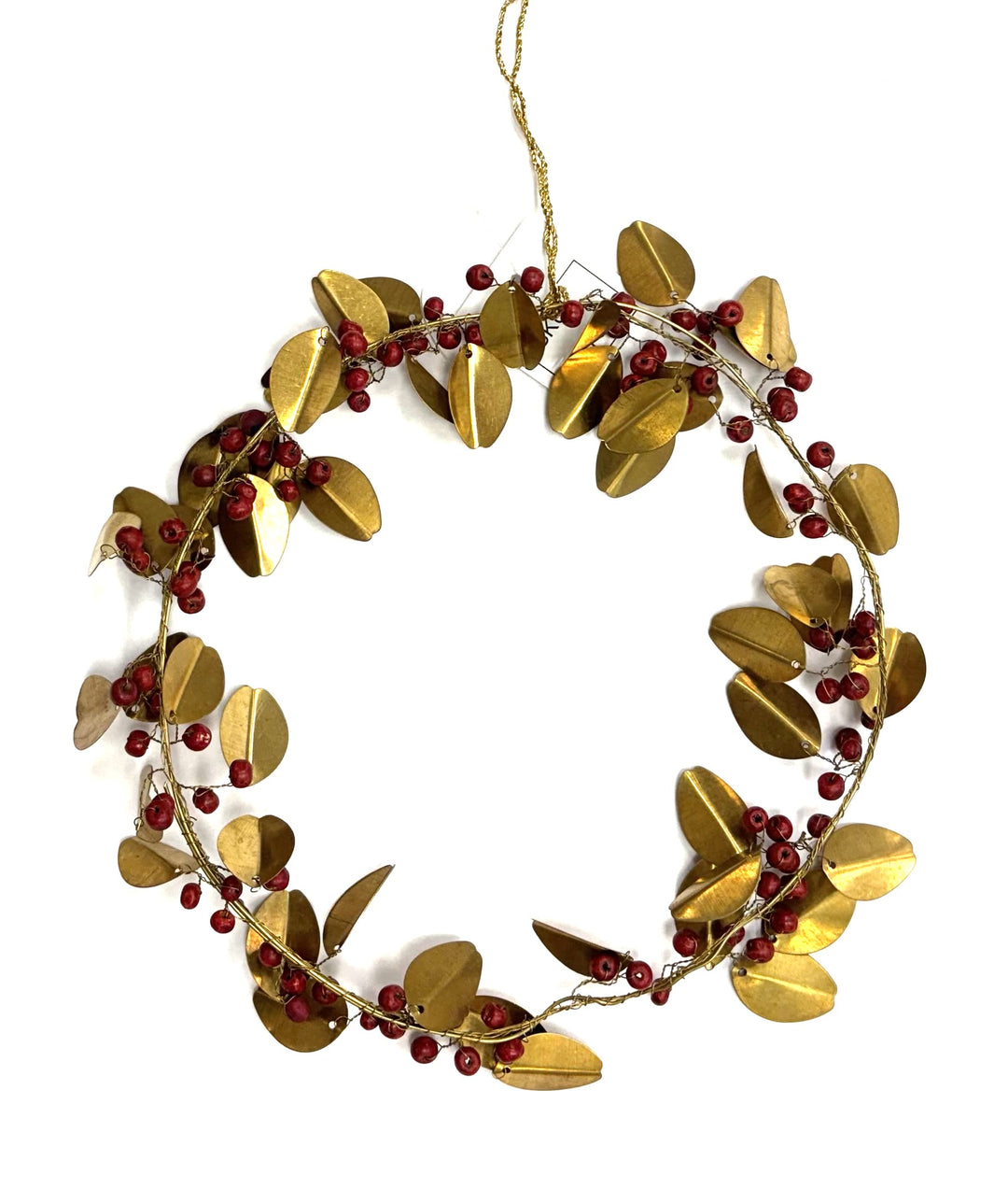 Gold Leaf Wreath with Berries