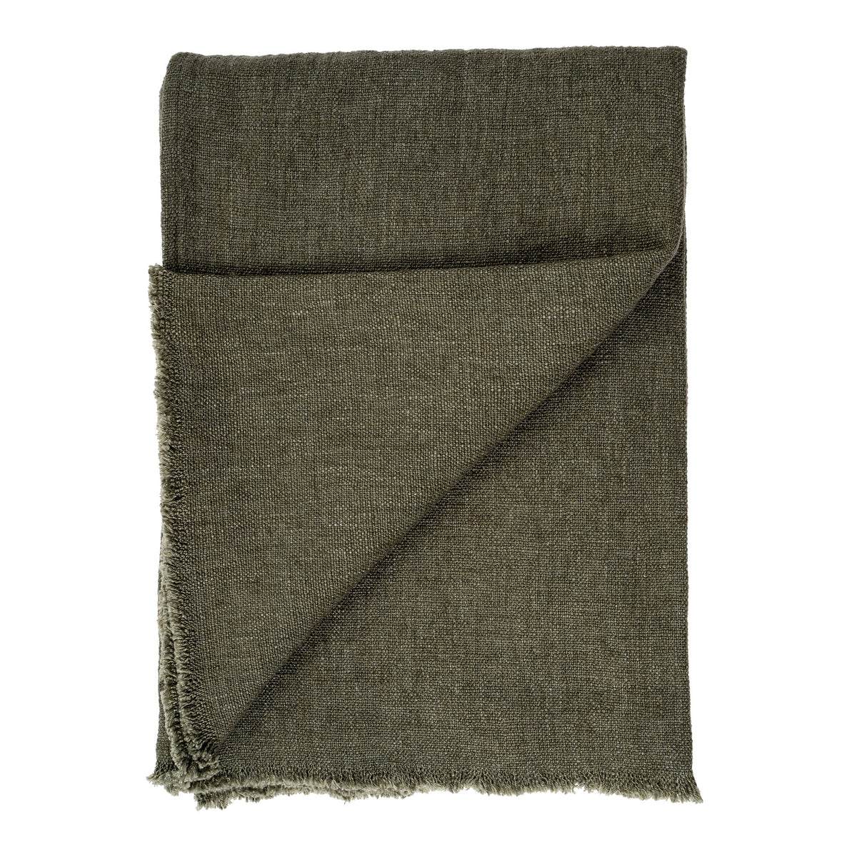 Selena Linen End of Bed Blanket, Forest Backyard Birder Home & Garden Gift Store