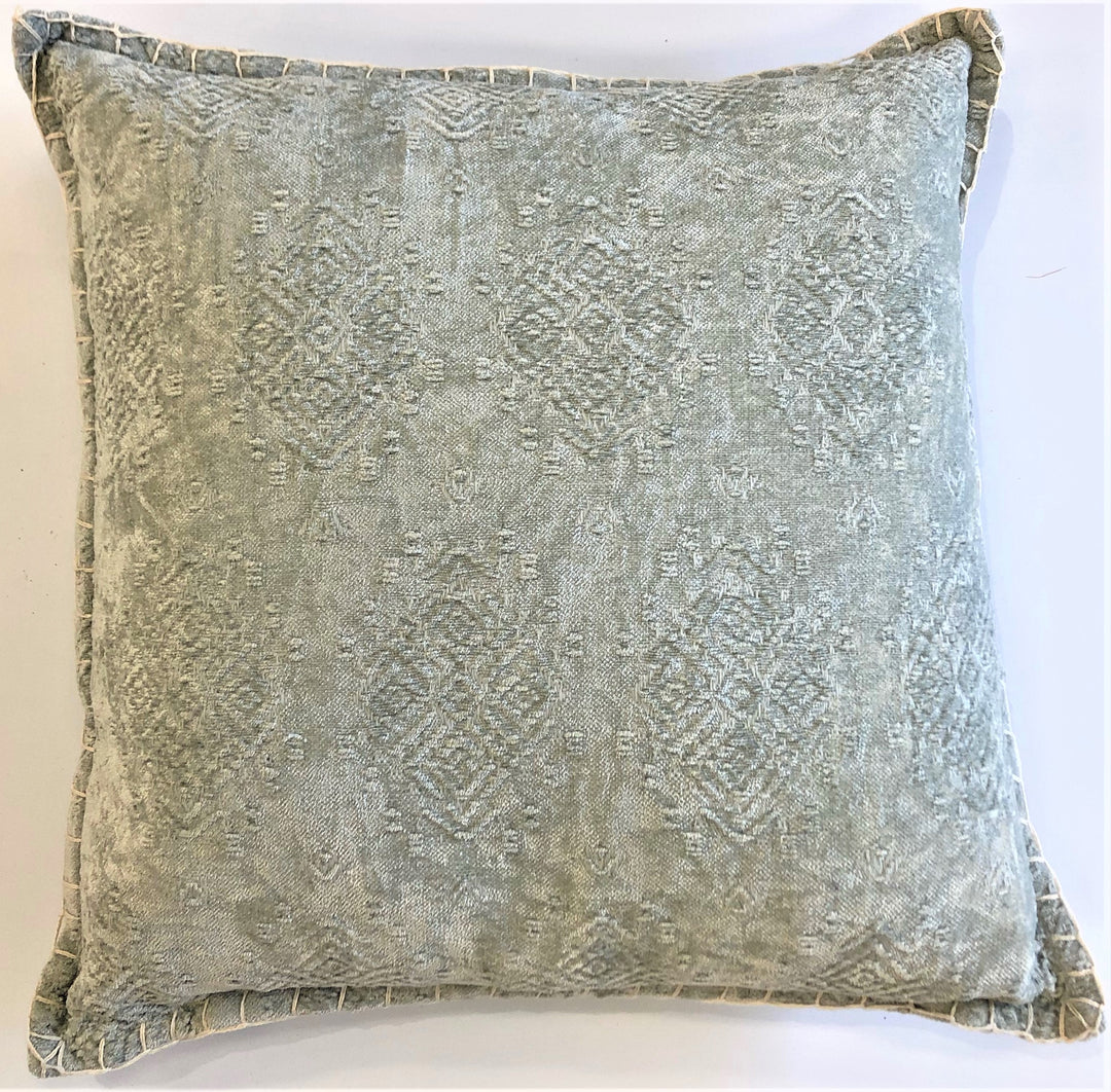 Jacquard Velvet Cushion Mint