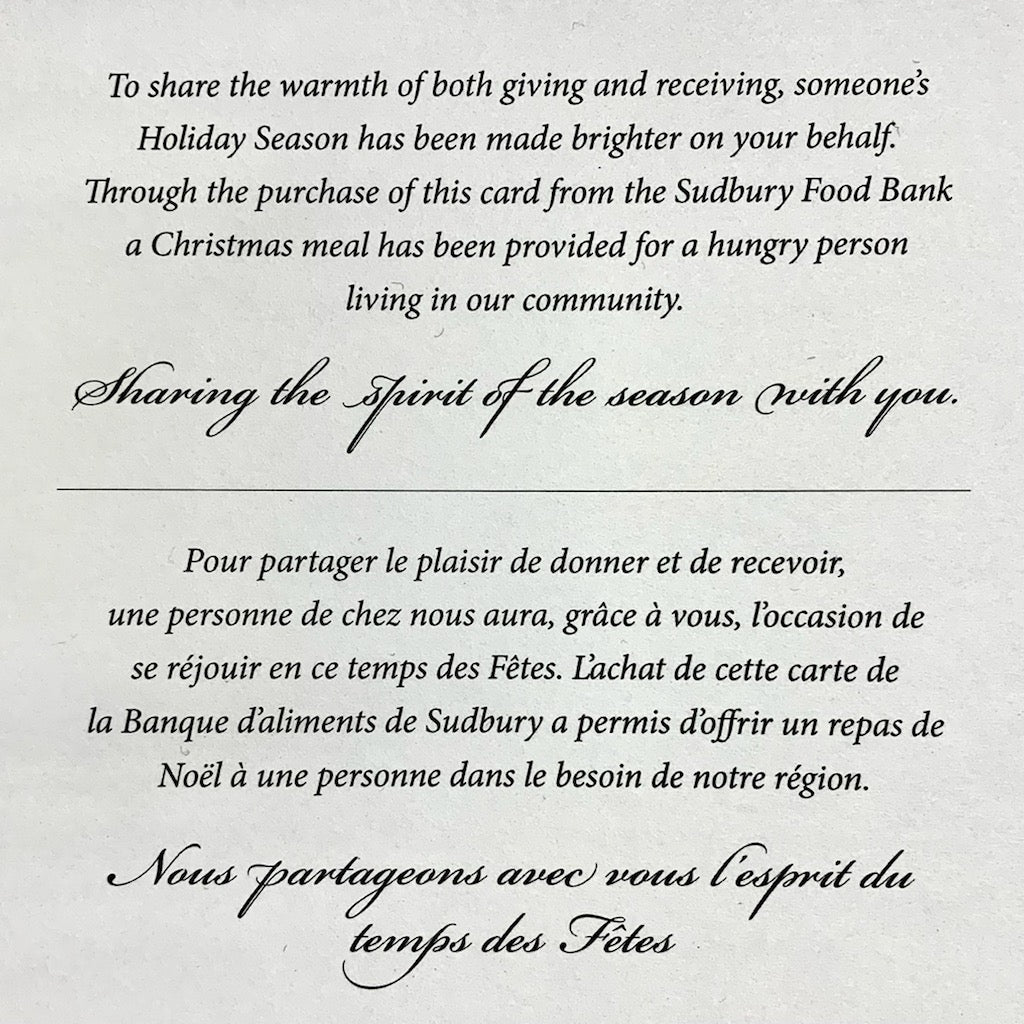 Sudbury Food Bank Christmas Card (Bilingual)