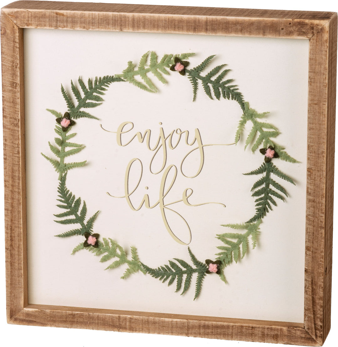 INSET BOX SIGN - ENJOY LIFE
