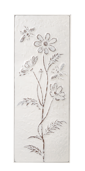 Embossed Bee &amp; Floral Wall Decor