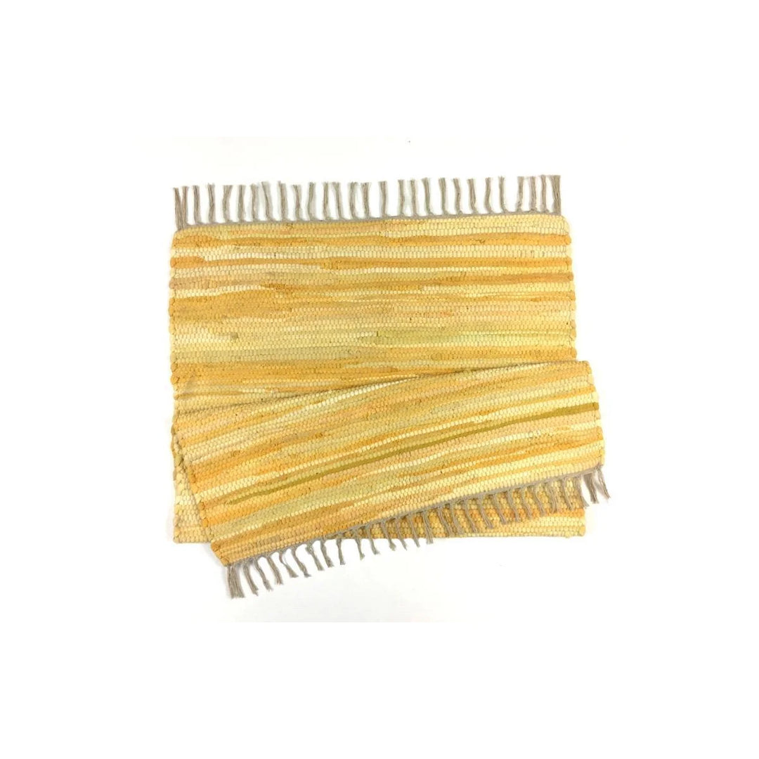 Hippie Chic™ Upcycled Rag Rug - Yellow