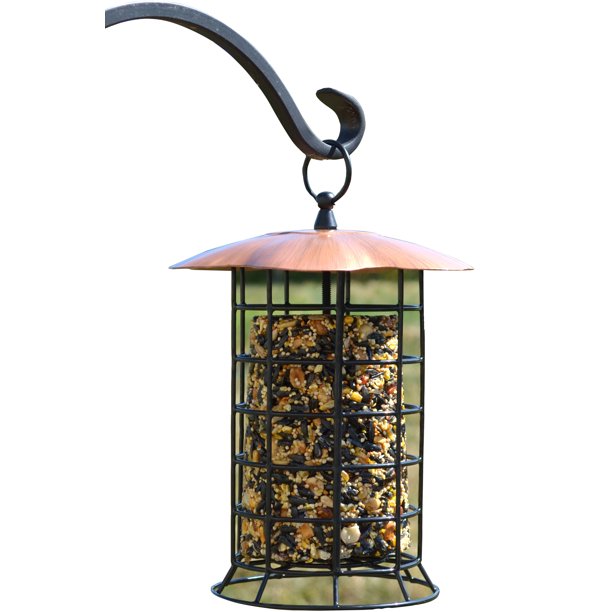 Copper Roof Suet Log Feeder
